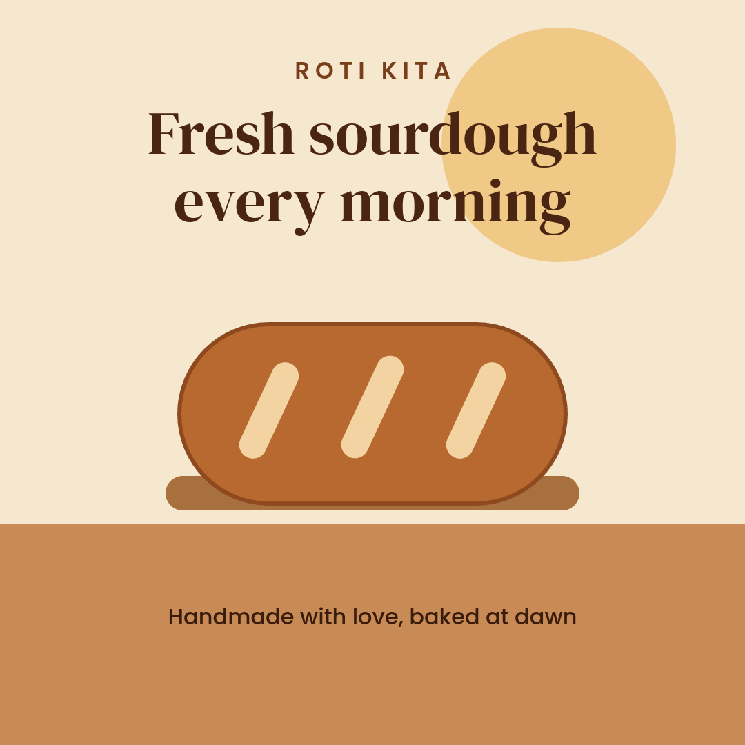 Bakery Instagram post made with Rekarta Layout