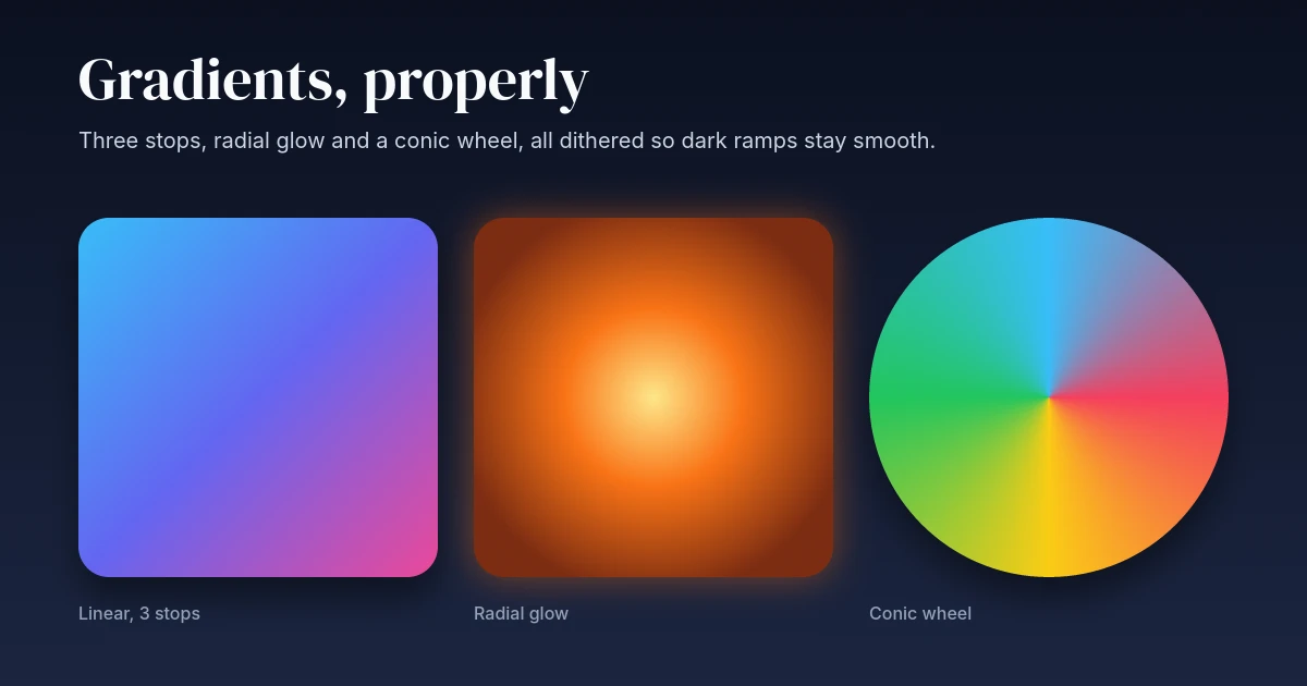 Gradient study made with Rekarta Layout